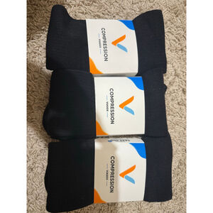 Viasox Black Compression Socks Size S/M